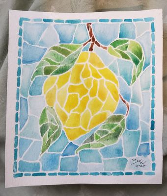 Watercolour Mosaic Lemon - Sunday 30th August, 2-4pm