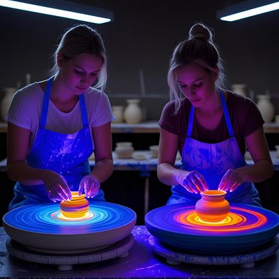 Glow in the Dark Pottery Wheel!- Wednesday 7th October 6pm-8pm