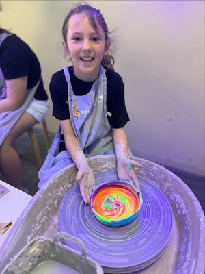 Kids Glow in the Dark Pottery Wheel!- Thursday 8th October 10am-12pm