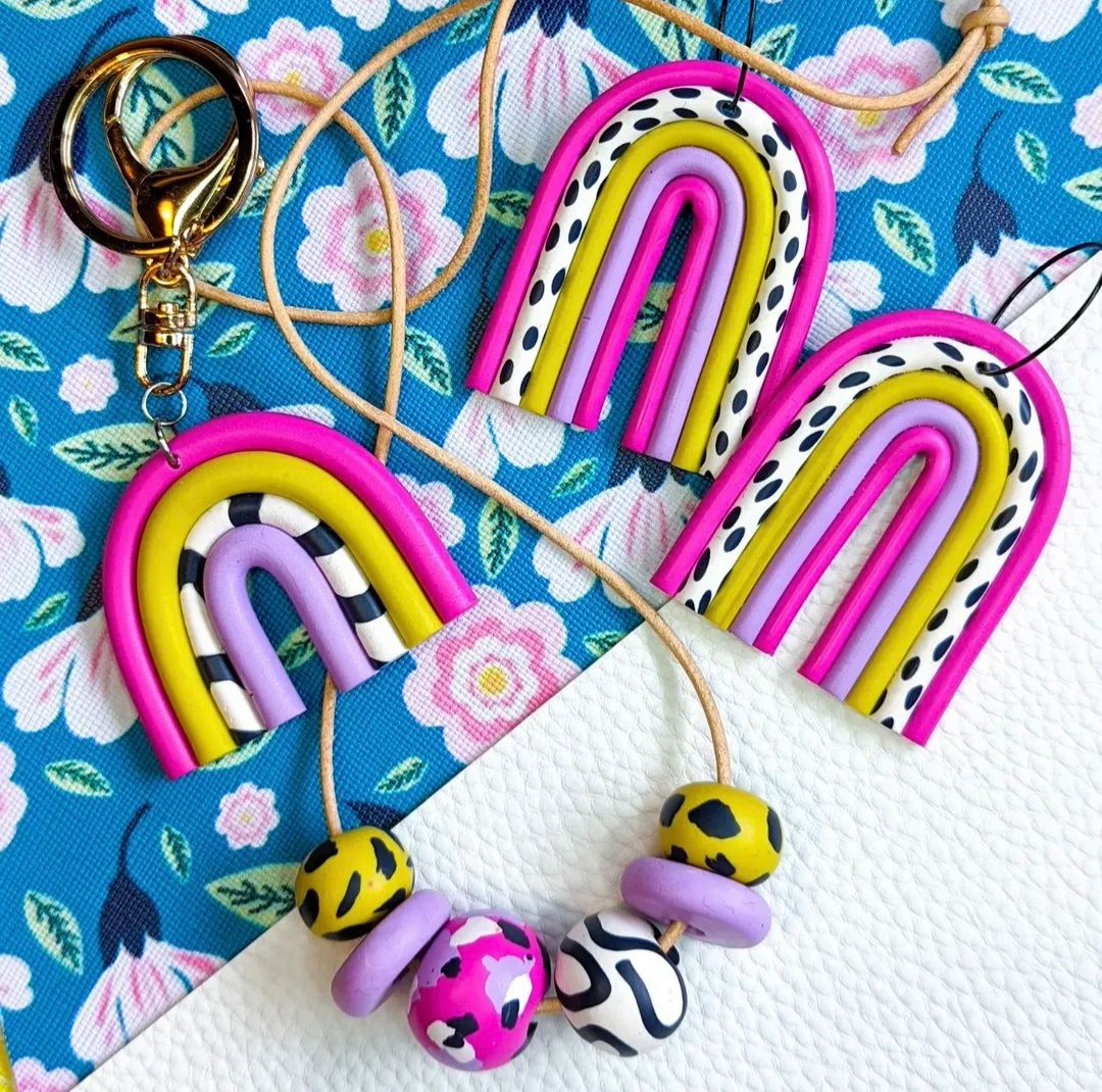Polymer Clay Rainbow Earring Making with Lime&amp;Lilac- Friday 23rd October 6-8pm