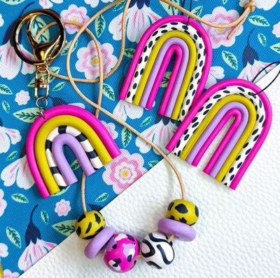 Polymer Clay Rainbow Earring Making with Lime&amp;Lilac- Friday 23rd October 6-8pm