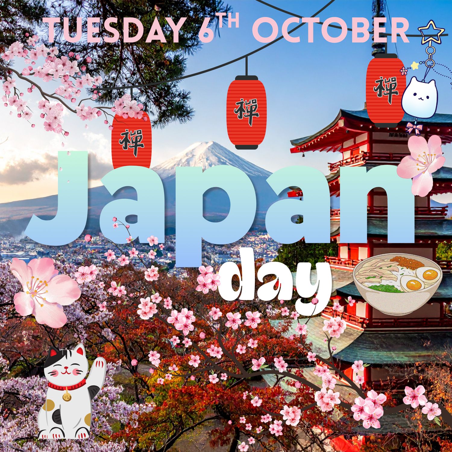 JAPAN DAY - Tues 6th Oct