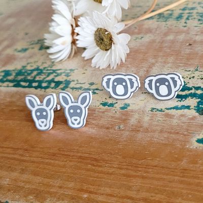 AUSTRALIAN NATIVE ANIMAL. EARRINGS - Acrylic