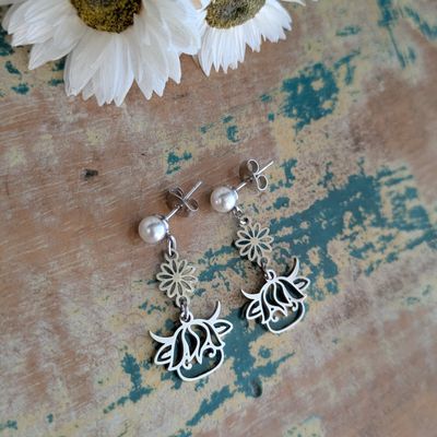 HIGHLAND COW | Stud top earrings