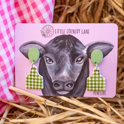ANIMAL TAG DANGLES | Clay Stud Earrings
