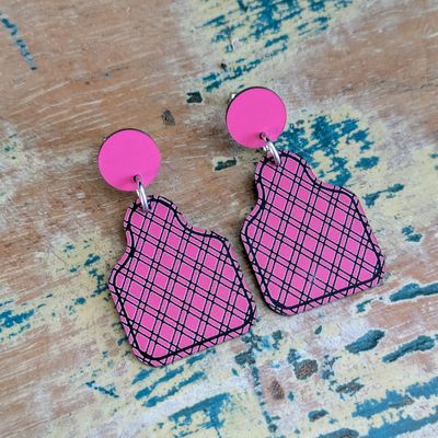 CATTLE TAG / ANIMAL TAG EARRINGS | Acrylic