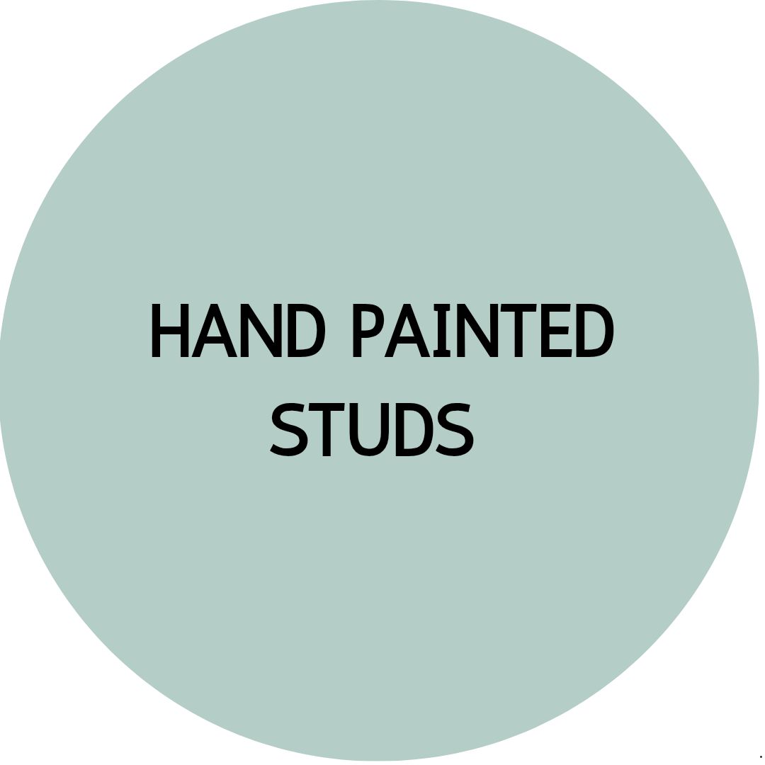 WOODEN PAINTED EARRINGS | Studs