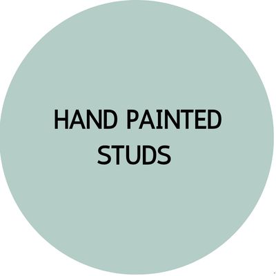 WOODEN PAINTED EARRINGS | Studs