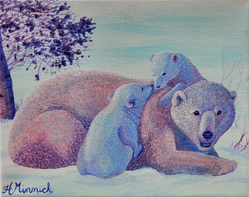 "Polar Bear Family" Fine Art Print