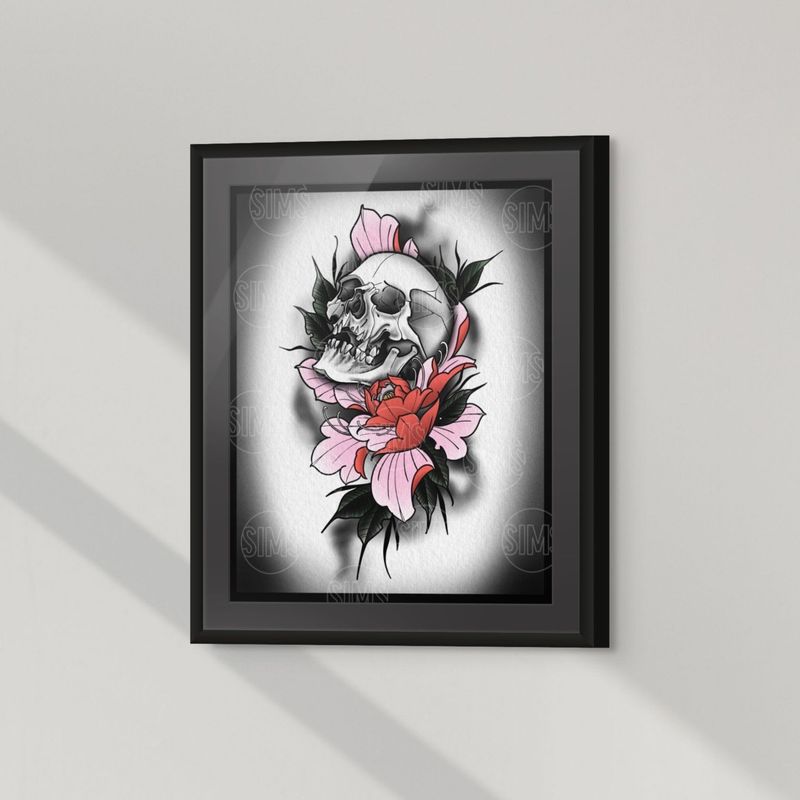 Flowering Skull Print