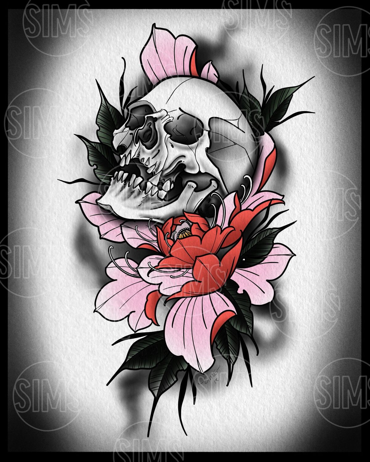 Flowering Skull Print