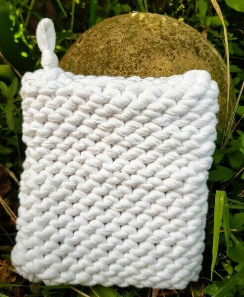 Gant de Massage Lien de Coton blanc