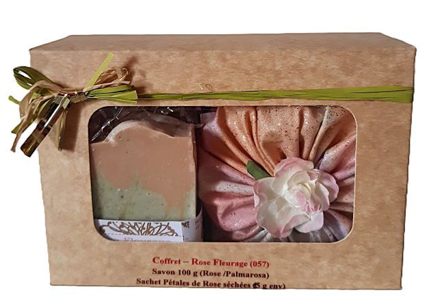 Coffret Rose Fleurage bourse parfumée