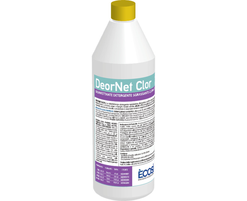 DEORNET CLOR 1LT disinfettante detergente sgrassante cloroattivo