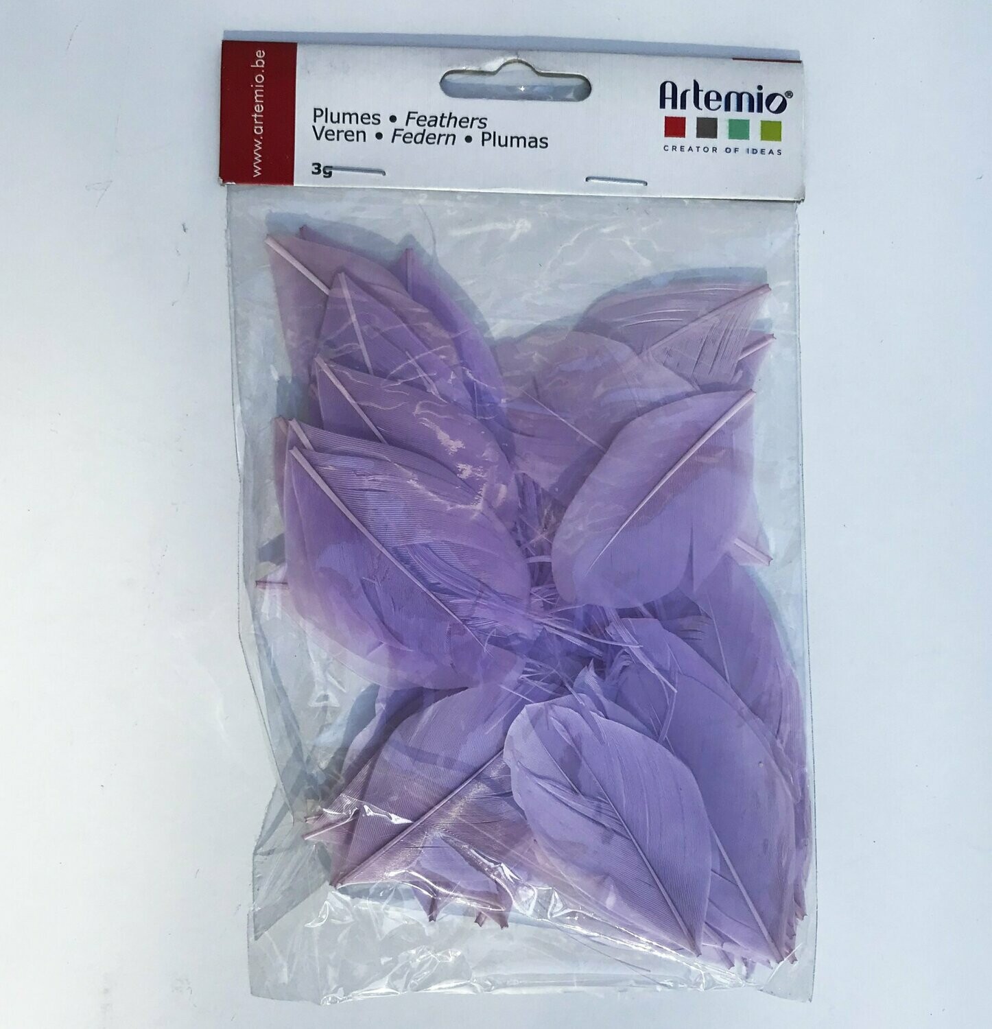 Plumas planas lilas