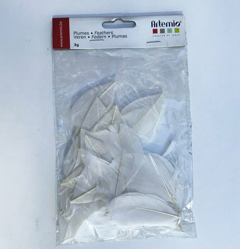Plumas planas blancas