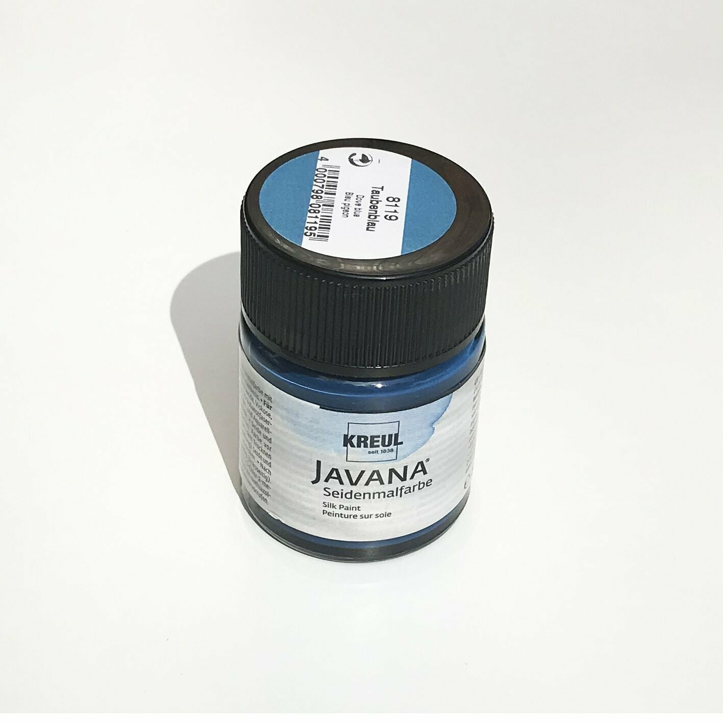 Pintura seda azul medio