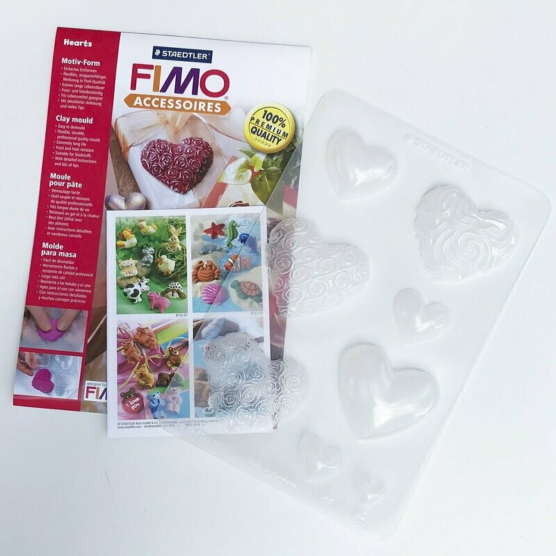 Plantilla FIMO corazones