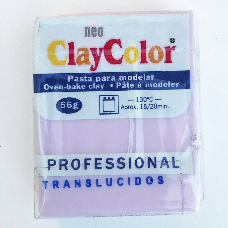 Pasta polimérica translúcida lavanda