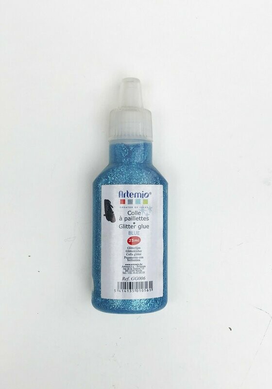 Glitter glue azul