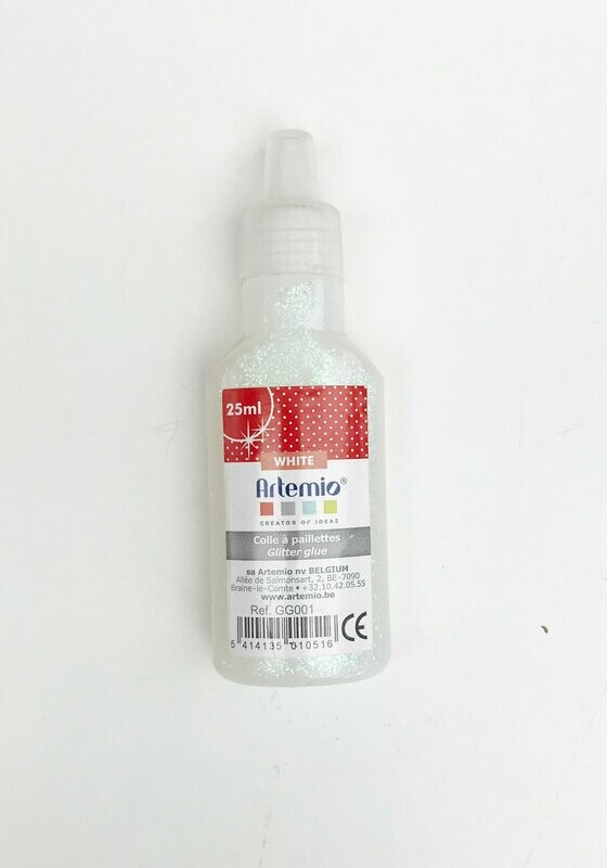 Glitter glue blanco