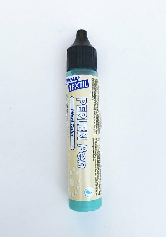 Pintura textil efecto perla verde