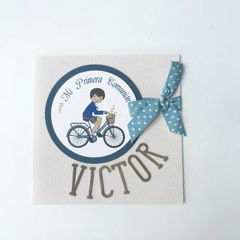 Díptico niño bicicleta