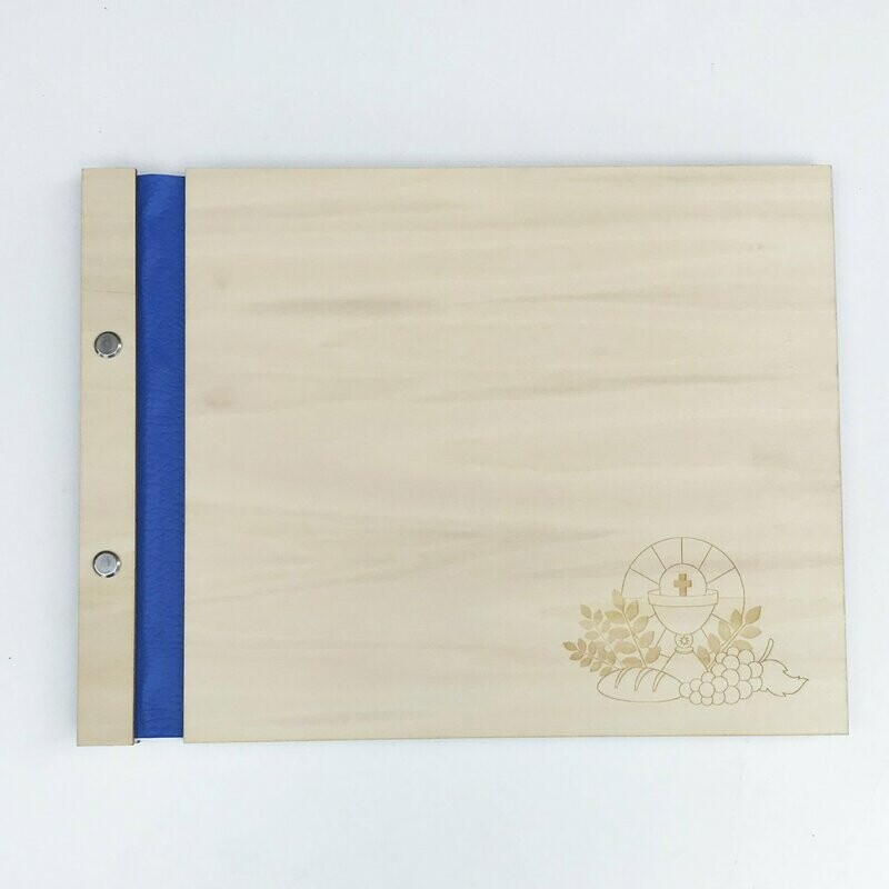 Libro de firmas con tapas de madera