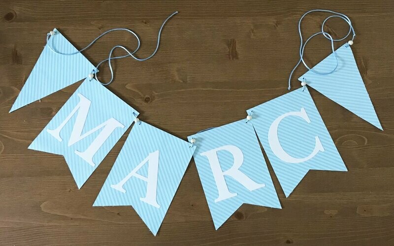 Banderín azul personalizado