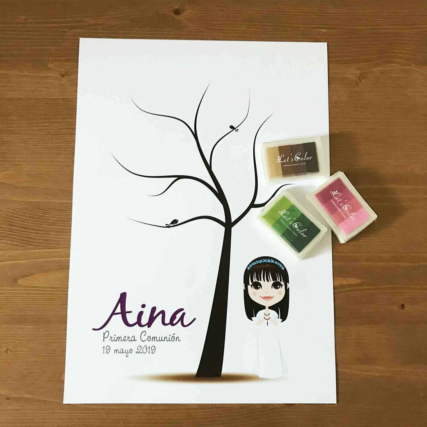 Árbol de huellas niña