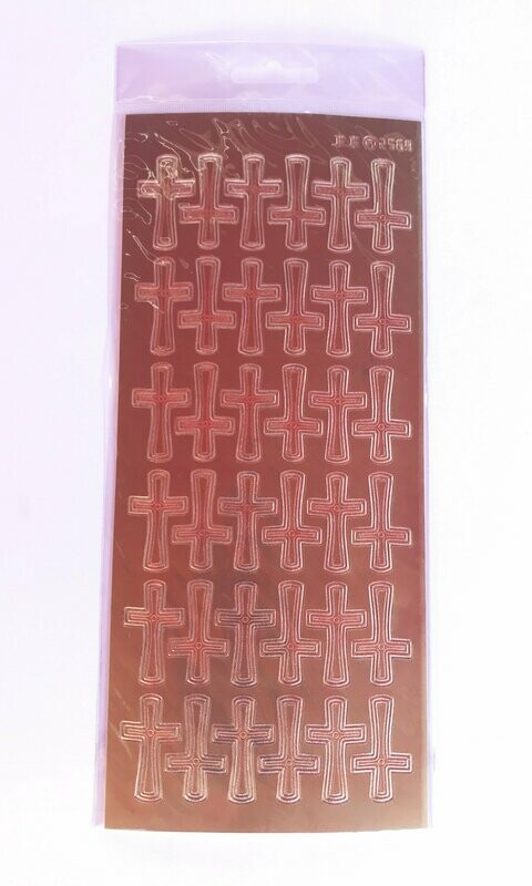 Cruces adhesivas doradas