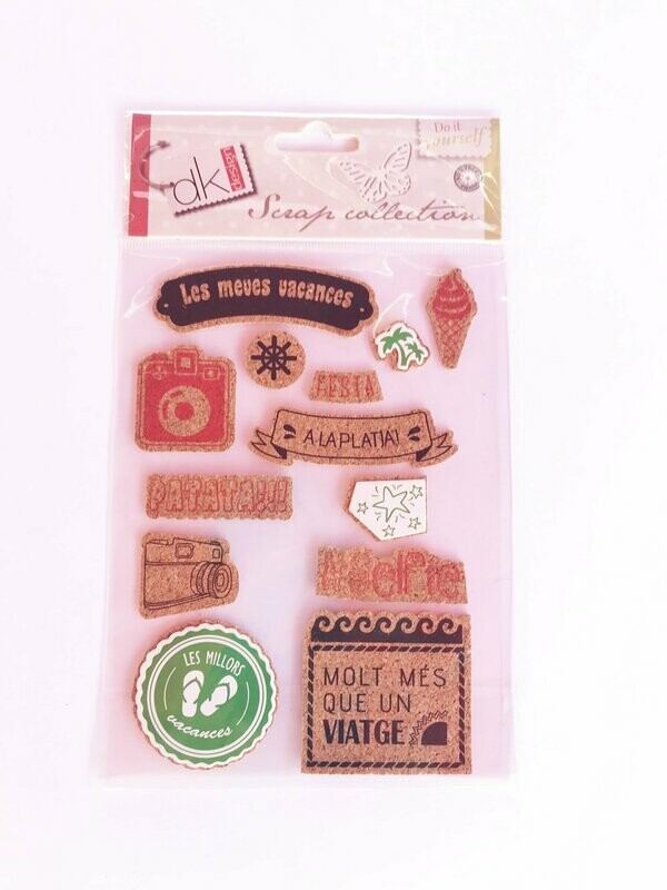 Stikers de corcho decorativos
