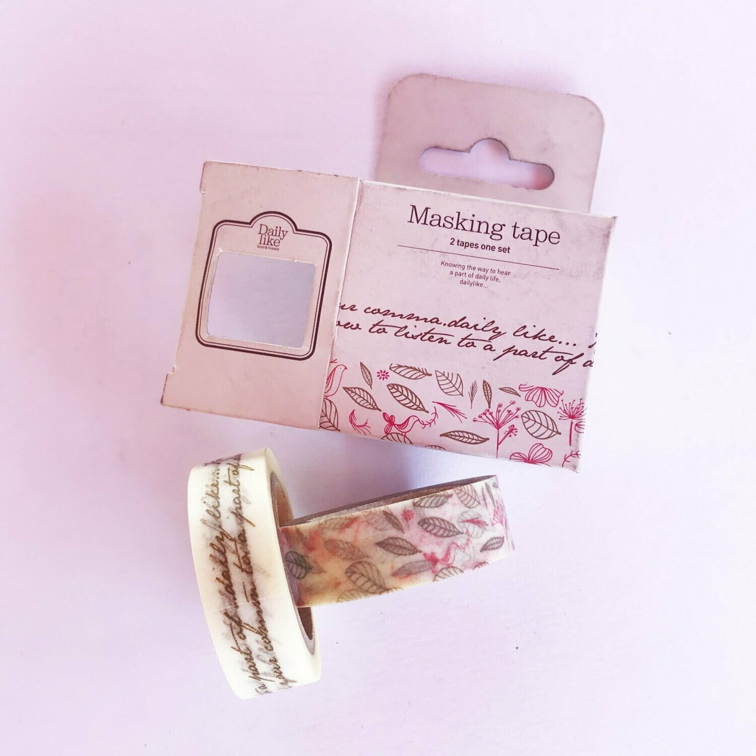 2 Washi Tape texto y flores