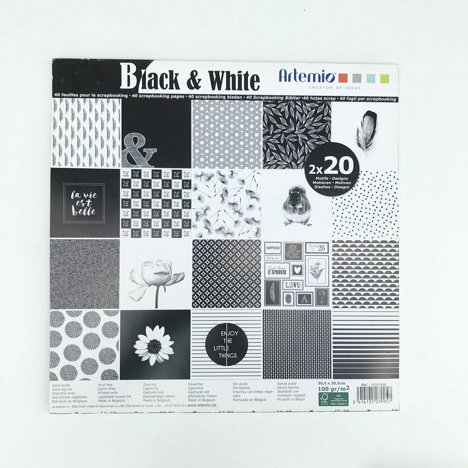 Colección papeles Black & White