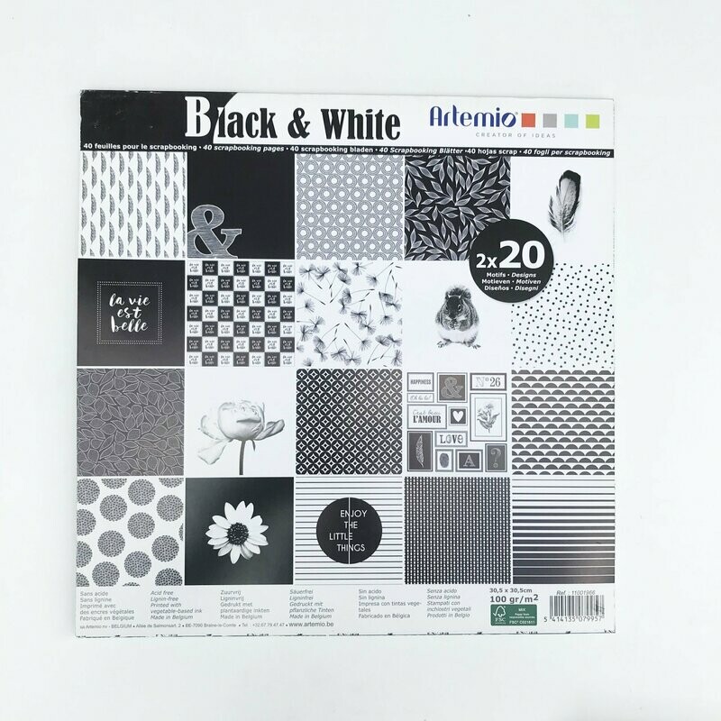 Colección papeles Black & White