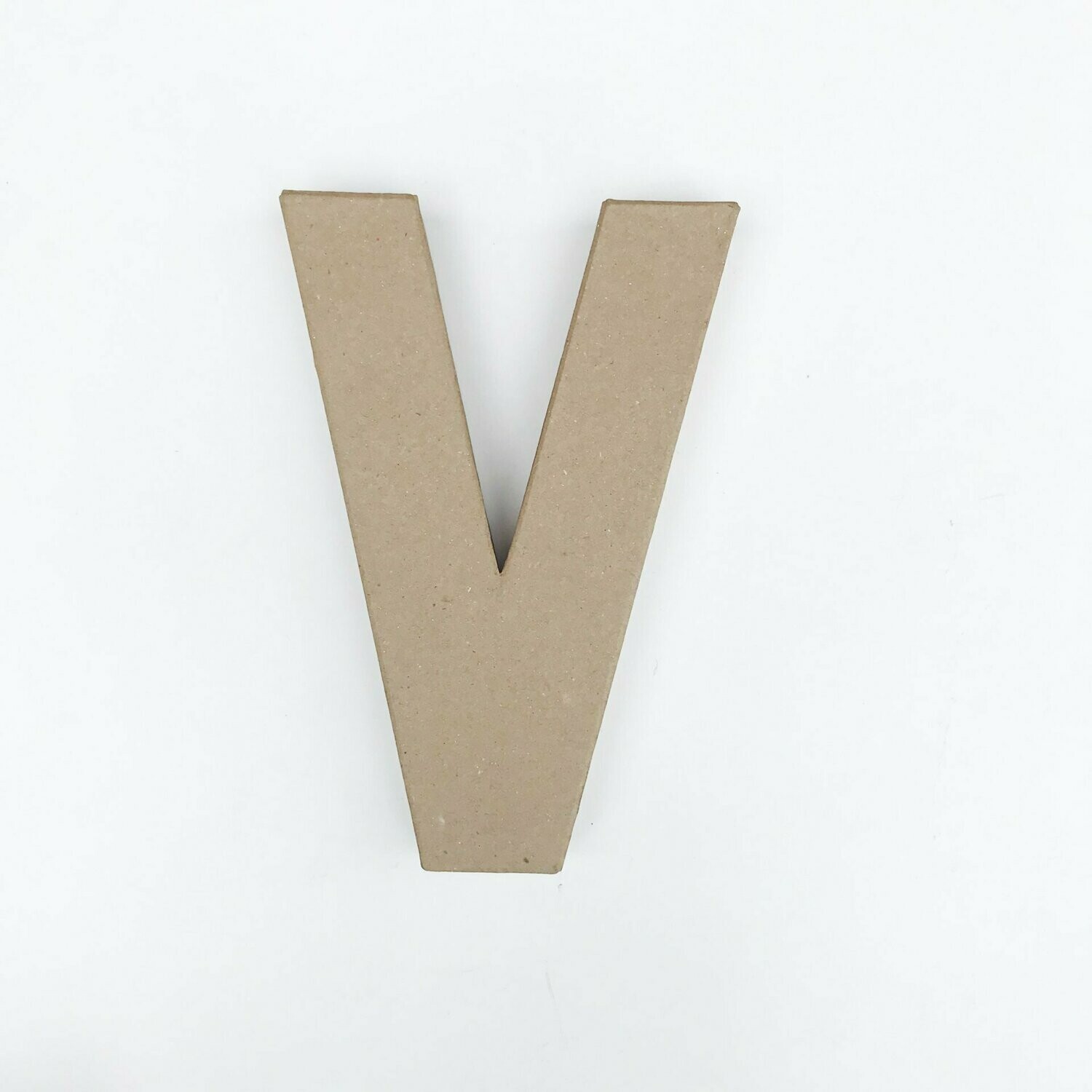 V Letra papel maché
