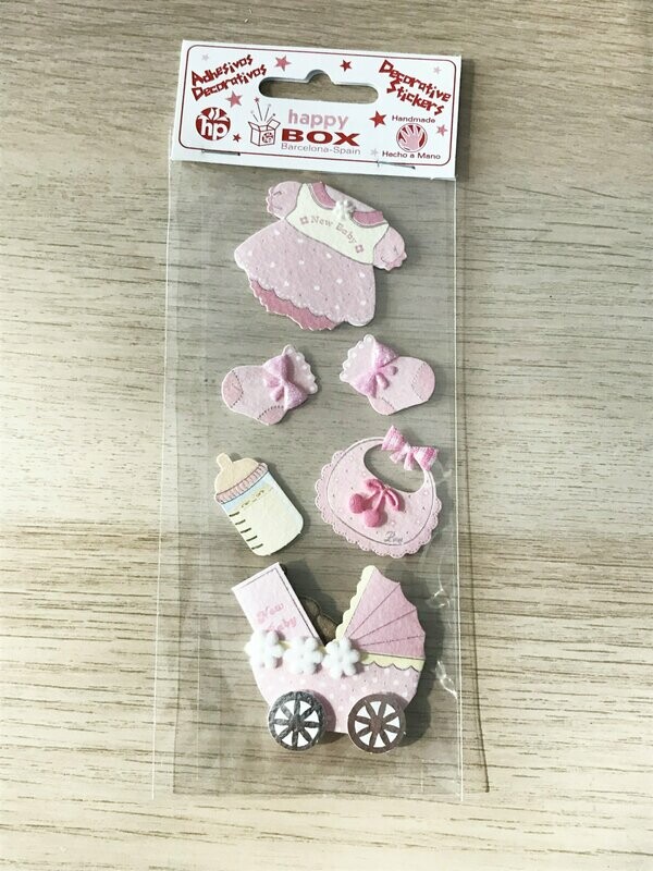 Stickers bebé rosa