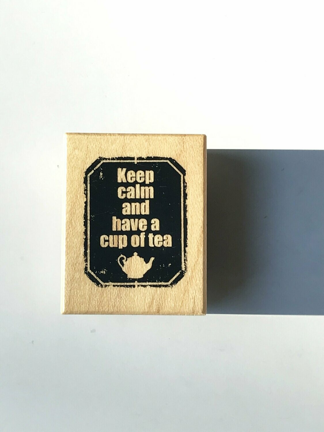 Sello madera "Keep calm"