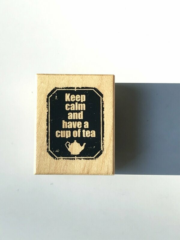 Sello madera "Keep calm"
