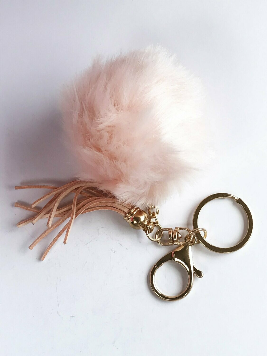 Llavero pompom salmón