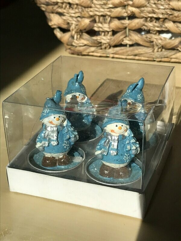 6 velas muñecos de nieve