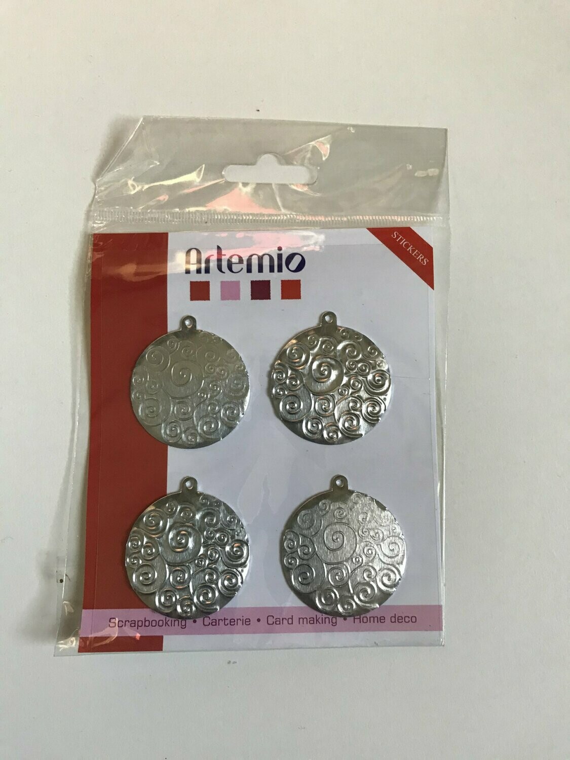 4 Bolas metal autoadhesivas