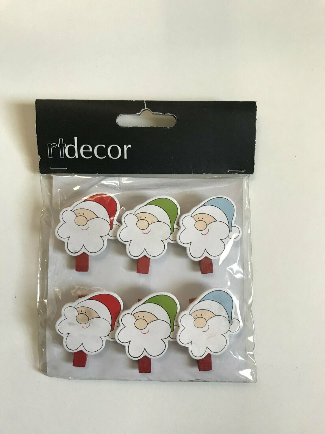 6 Pinzas Papa Noel