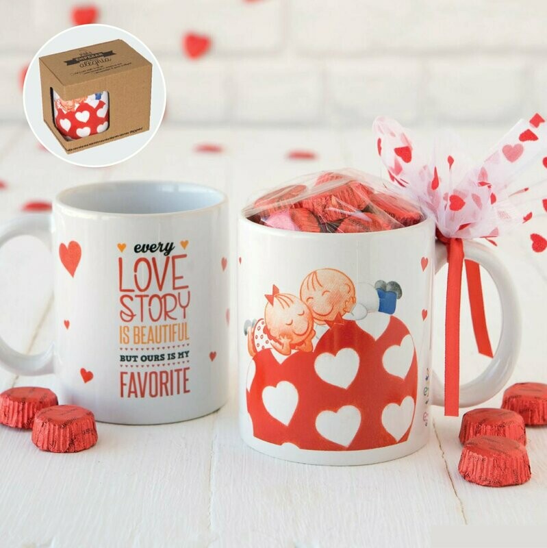 Taza con bombones
