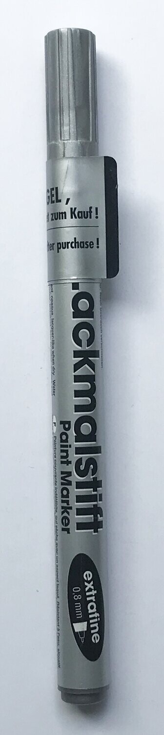 Rotulador pintura esmalte plata