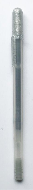 Rotulador purpurina plateado