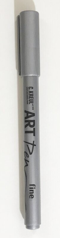 Rotulador Art Pen Fino plateado