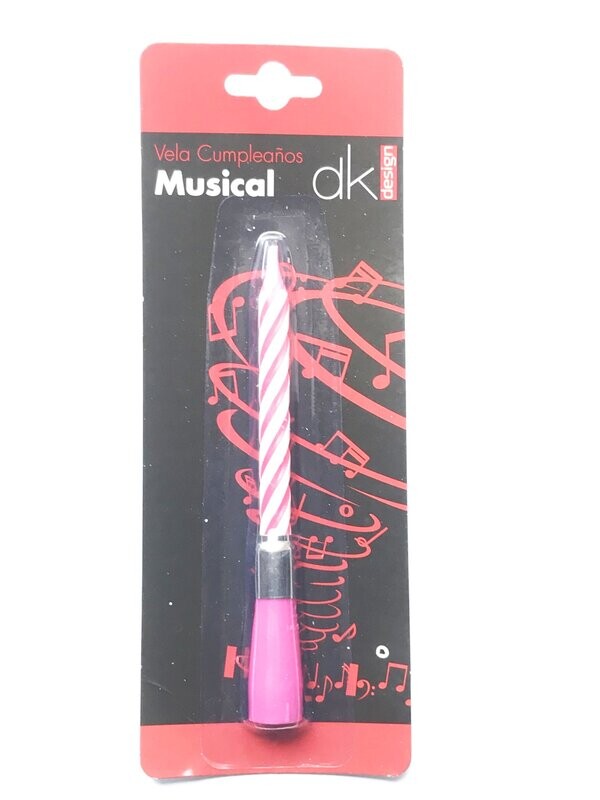 Vela musical fuxia