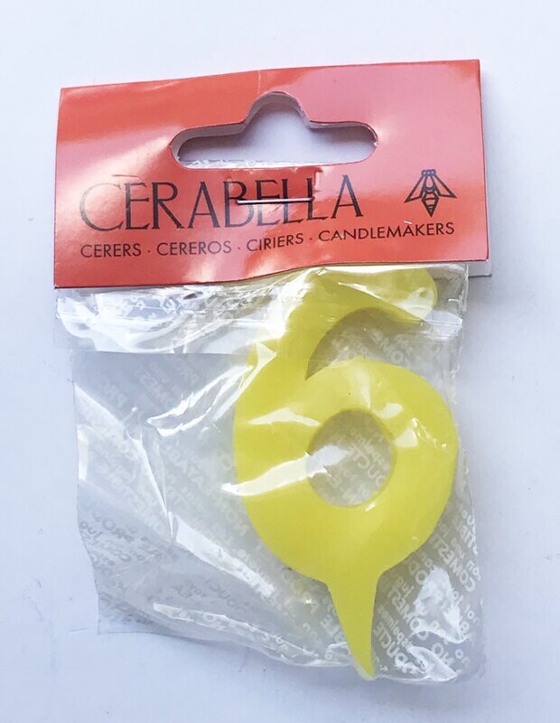 Vela 6 amarilla
