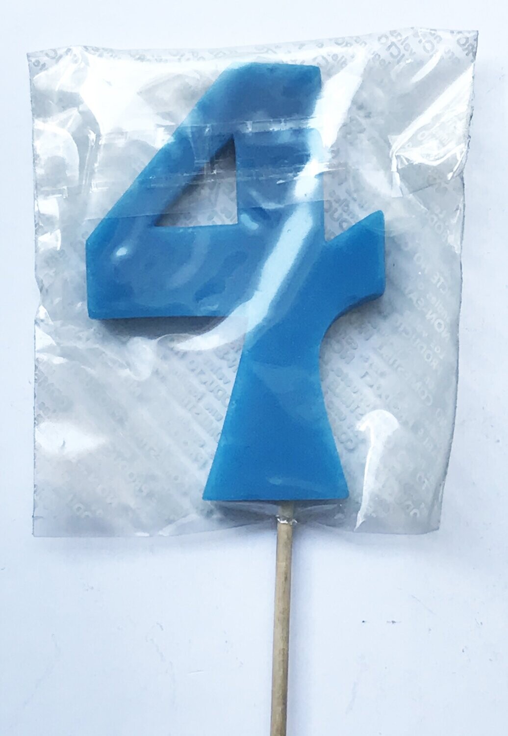 Vela piruleta 4 azul